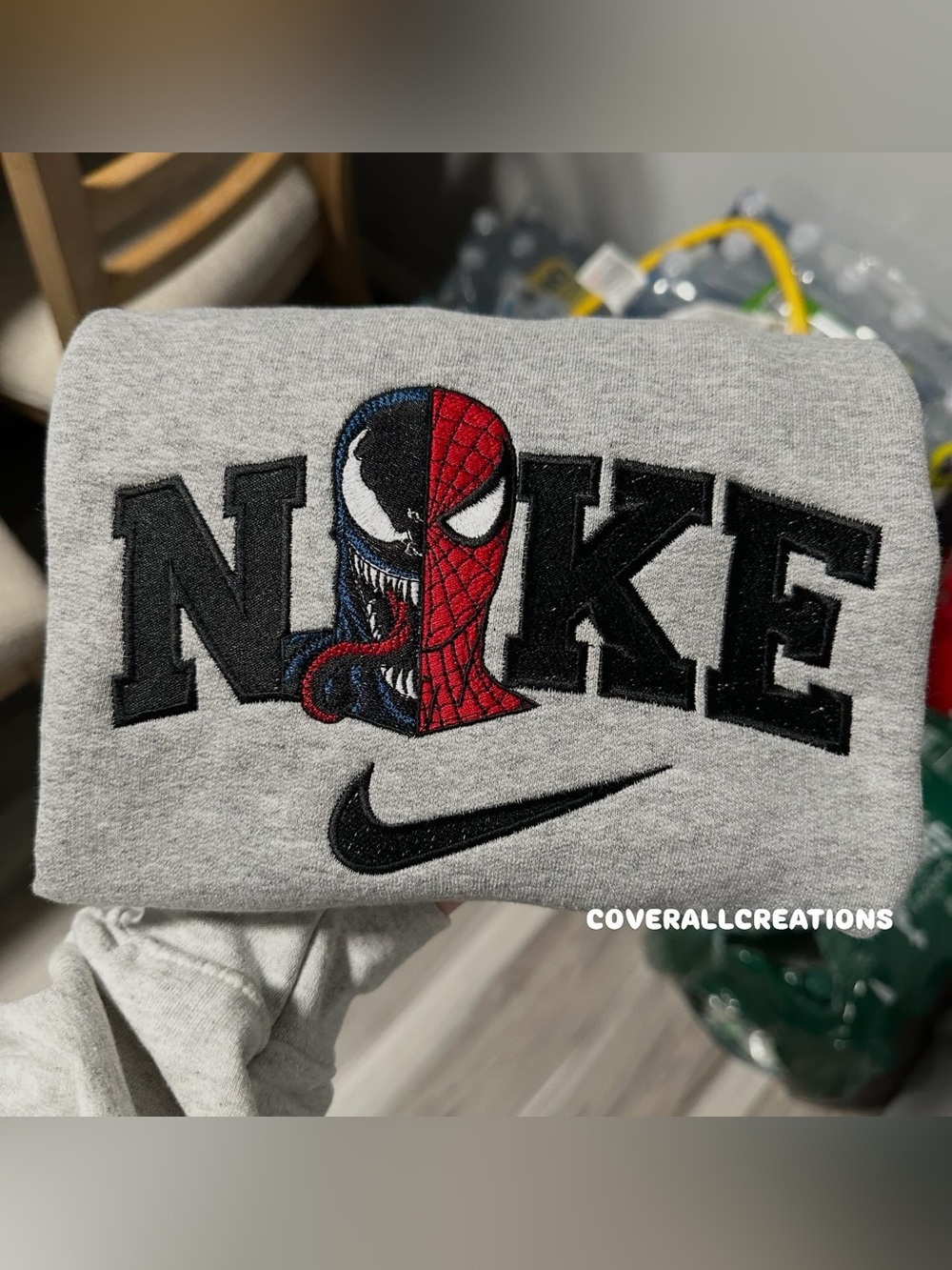 *CUSTOM* Venom/Spiderman Embroidered Sweatshirt